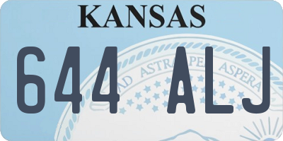 KS license plate 644ALJ