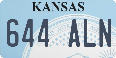 KS license plate 644ALN