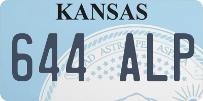 KS license plate 644ALP