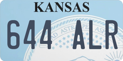 KS license plate 644ALR