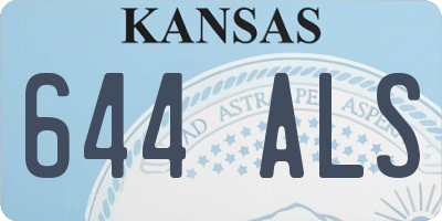 KS license plate 644ALS