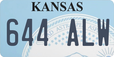 KS license plate 644ALW
