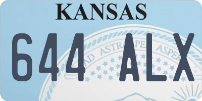 KS license plate 644ALX