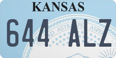 KS license plate 644ALZ