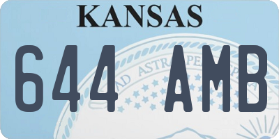 KS license plate 644AMB