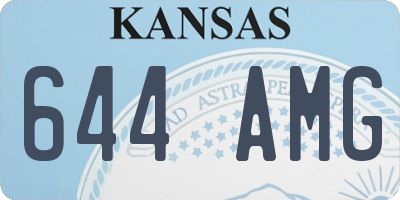 KS license plate 644AMG