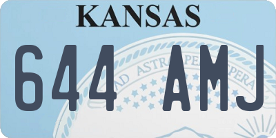 KS license plate 644AMJ