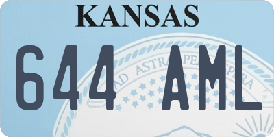 KS license plate 644AML