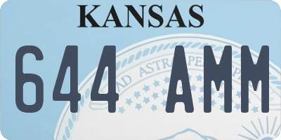 KS license plate 644AMM