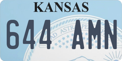 KS license plate 644AMN