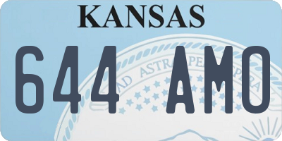 KS license plate 644AMO