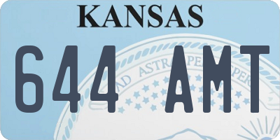 KS license plate 644AMT