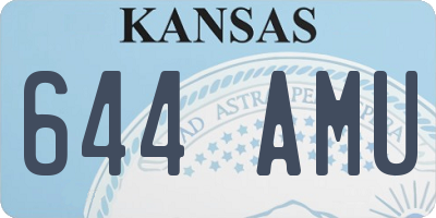 KS license plate 644AMU