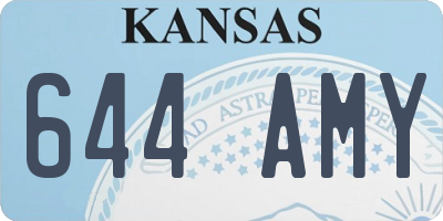 KS license plate 644AMY