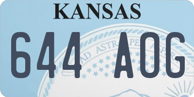 KS license plate 644AOG