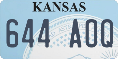 KS license plate 644AOQ