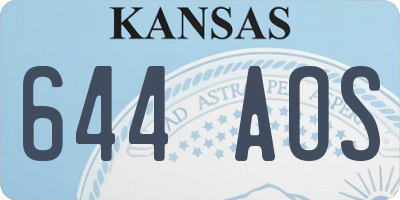 KS license plate 644AOS