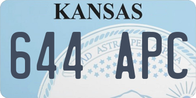 KS license plate 644APC