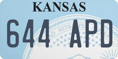 KS license plate 644APD