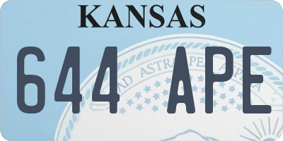KS license plate 644APE