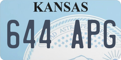 KS license plate 644APG