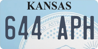 KS license plate 644APH