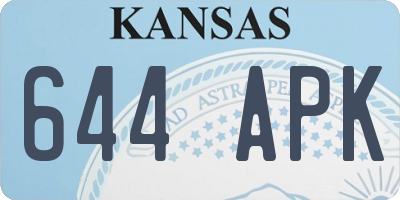 KS license plate 644APK