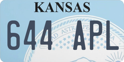 KS license plate 644APL