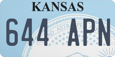 KS license plate 644APN