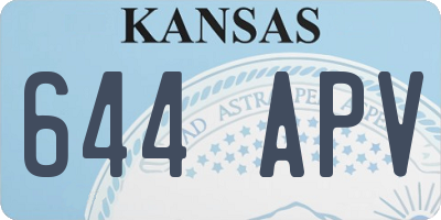 KS license plate 644APV