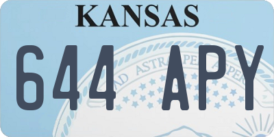 KS license plate 644APY
