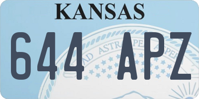 KS license plate 644APZ
