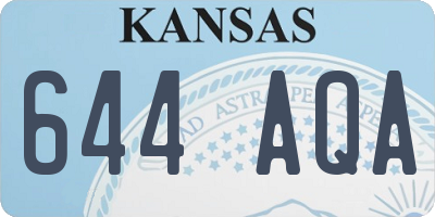 KS license plate 644AQA