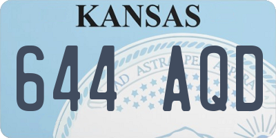 KS license plate 644AQD