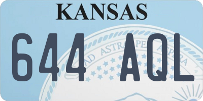 KS license plate 644AQL