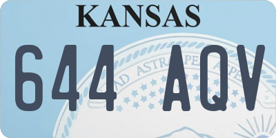 KS license plate 644AQV