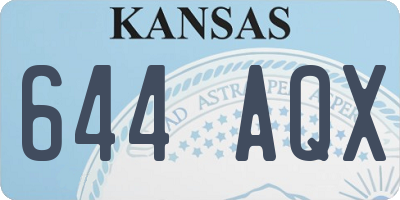 KS license plate 644AQX