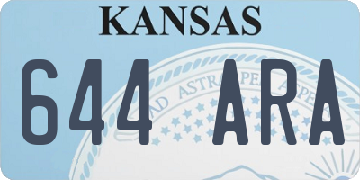 KS license plate 644ARA