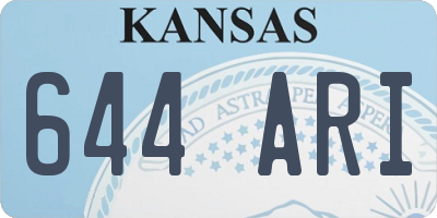 KS license plate 644ARI