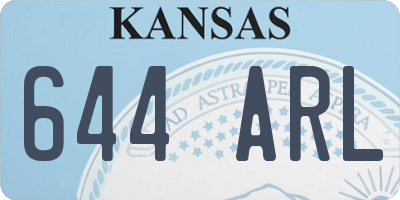 KS license plate 644ARL