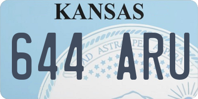 KS license plate 644ARU