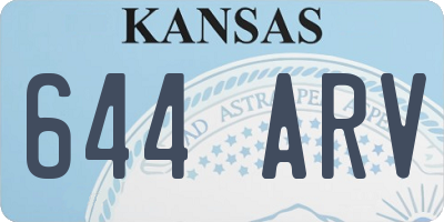 KS license plate 644ARV