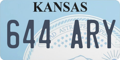 KS license plate 644ARY