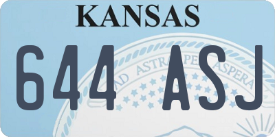 KS license plate 644ASJ