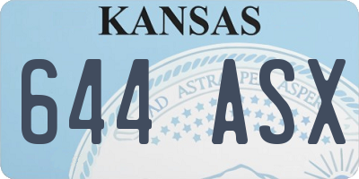 KS license plate 644ASX