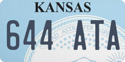 KS license plate 644ATA