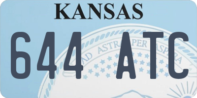 KS license plate 644ATC