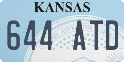 KS license plate 644ATD
