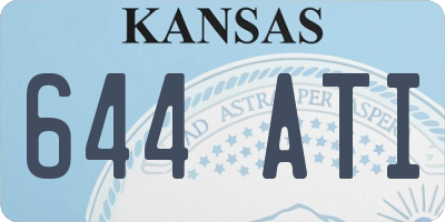 KS license plate 644ATI
