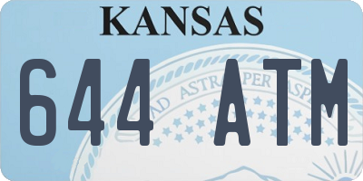 KS license plate 644ATM